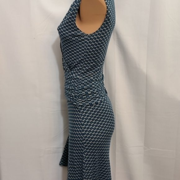Mix it gray & teal sleeveless v-Neck dress women's size x-Small - Picture 4 of 6